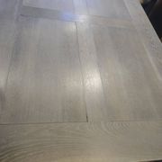 Table de ferme en chêne patiné gris