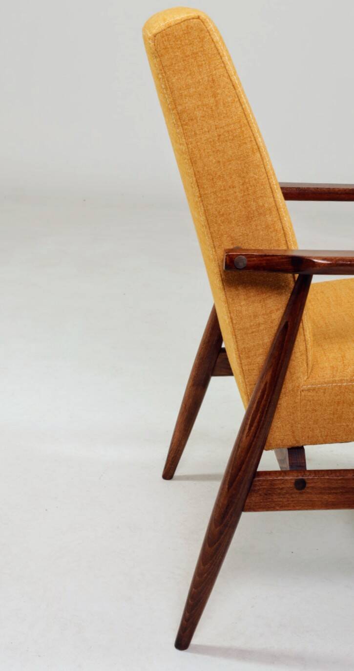 Vintage amber armchair Hermes designed by H. Lis