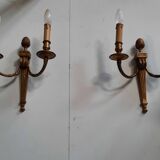 Pair of Louis XVI style bronze wall lights