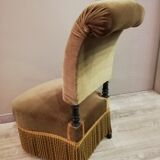 Armchair Toad velvet fringed style Napoleon III