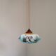 Rare French Art Deco Pendant Light | Illustrated Dog Countryside Shade
