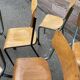 Lot of 14 mismatched vintage school chairs