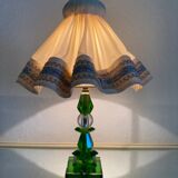 Art Deco Emerald Crystal Lamp