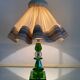 Lampe cristal émeraude Art Déco