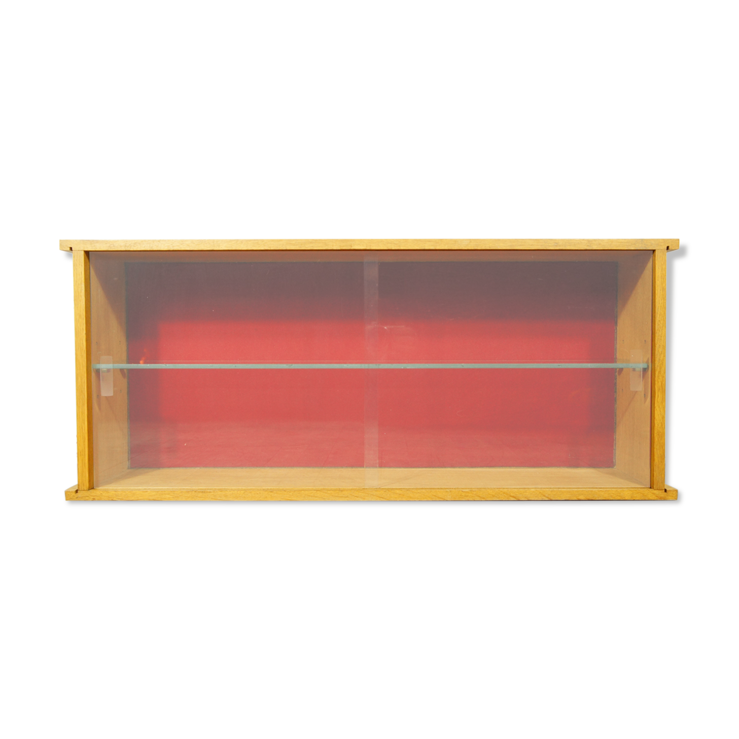 Wall display case in gilded oak 1960