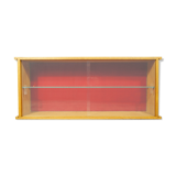 Wall display case in gilded oak 1960
