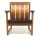 leather and oak armchair, Ferdinand Lundqvist, Sweden, 1960