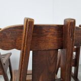 Vintage brutalist dining chairs, Vintage brutalist dining chairs, set of 6 - 1960sset of 6 - 1960s