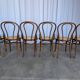 Set of 6 Bentwood Dining Chairs with Cane Seat / Bistro Thonet Style Chairs