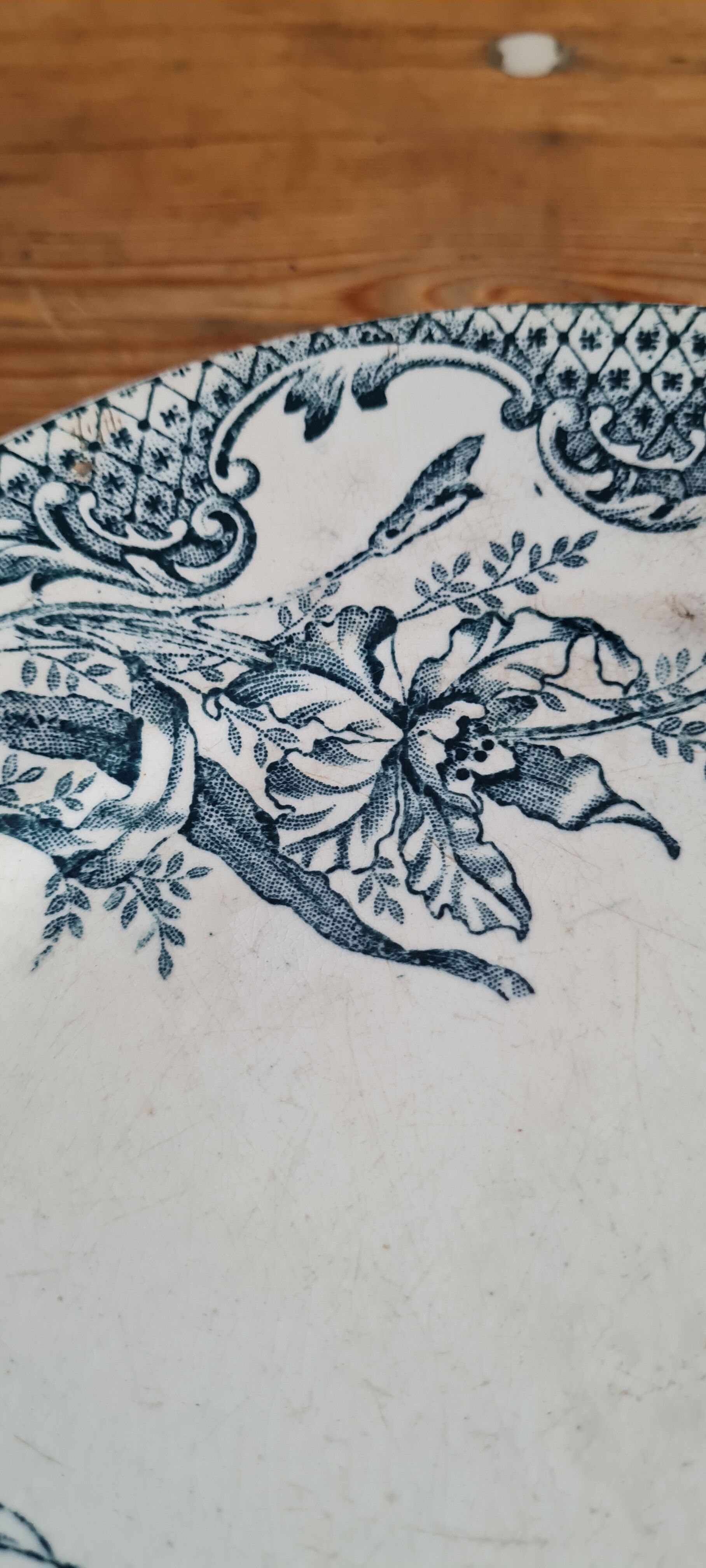 Set of 7 mismatched plates in iron earth