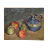 Still life with apples dated 1931 signed A. Laurent