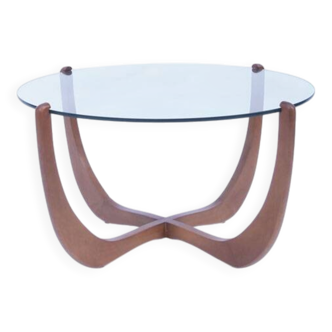 Table basse ronde scandinave vintage