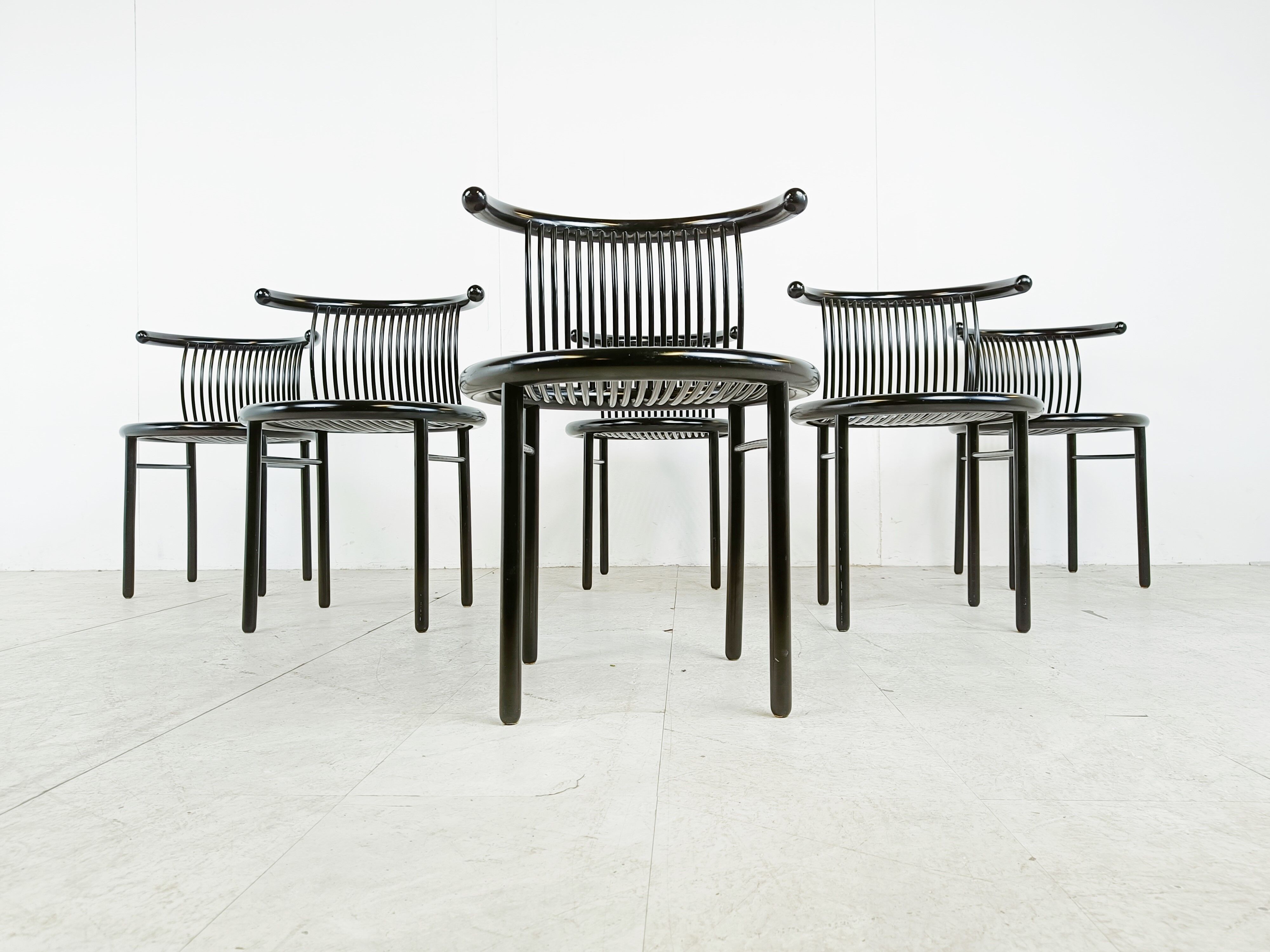 Set de 6 chaises vintage « CIRCO » par Jutta & Herbert Ohl pour Lübke 1980s