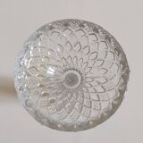 Large molded glass candle holder