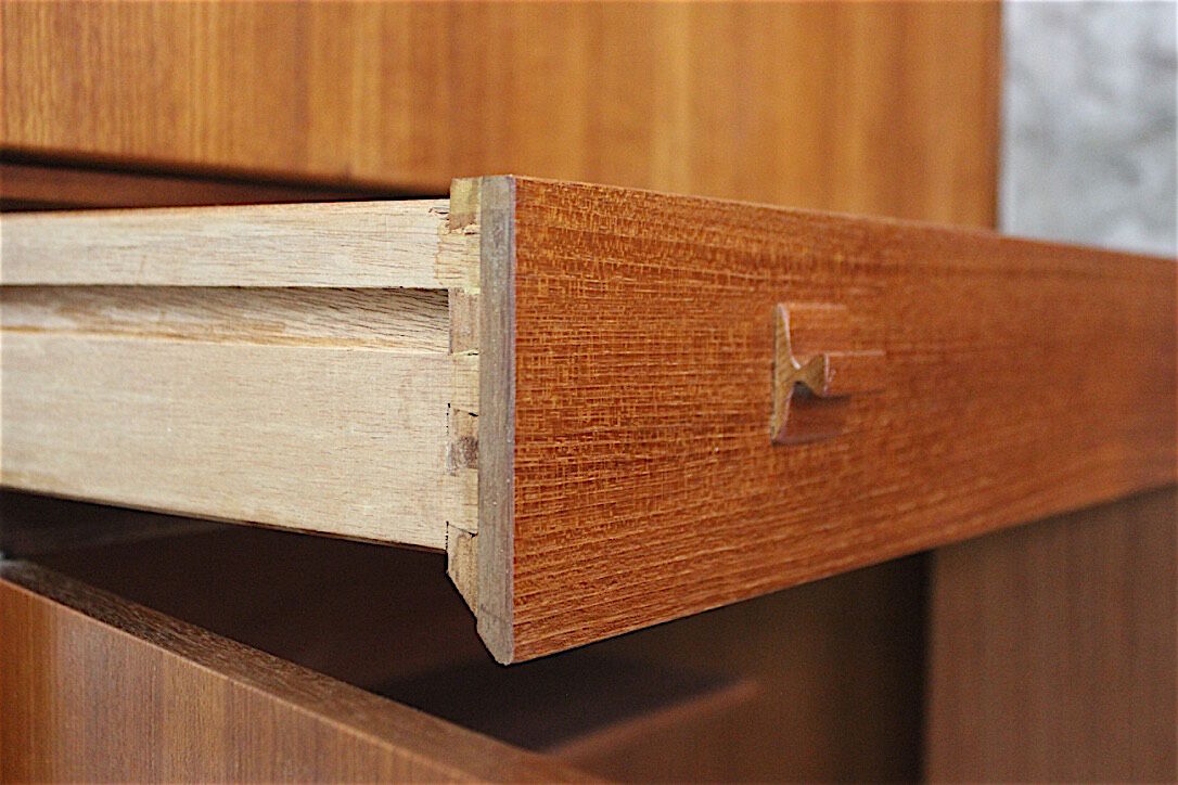 Scandinavian style vintage secretary in teak
