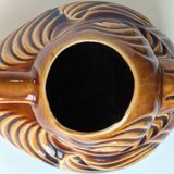 Pitcher - duck-shaped vase in shiny Sarreguemines enamel slip.