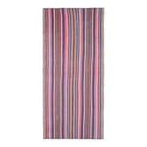 1970s Vintage Turkish Oushak Handmade Wool Cotton Pink Runner Rug 131x280
