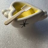 Salière poivrière vintage années 50 - céramique- formes cœurs