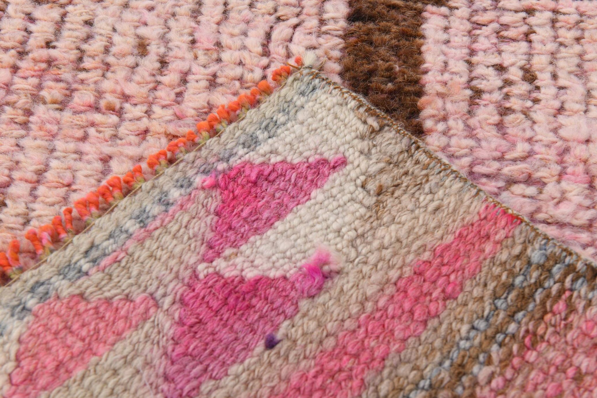 3x12 Pink Persian Vintage Runner Rug, 92x355Cm SK 18193