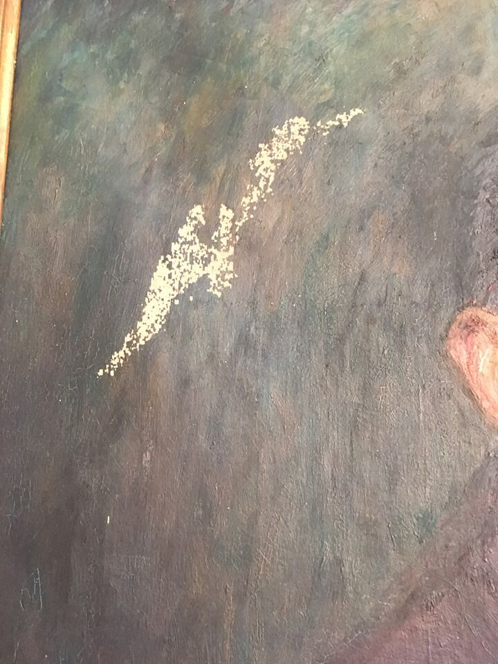 Old oil portrait early 20th century