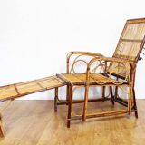 Rattan recliner chair, Bauhaus 1930