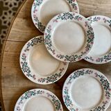 Set of 6 vintage dessert plates model Cécile by HBCM
