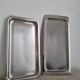Set of minimalist stainless steel trays - Vintage 70s