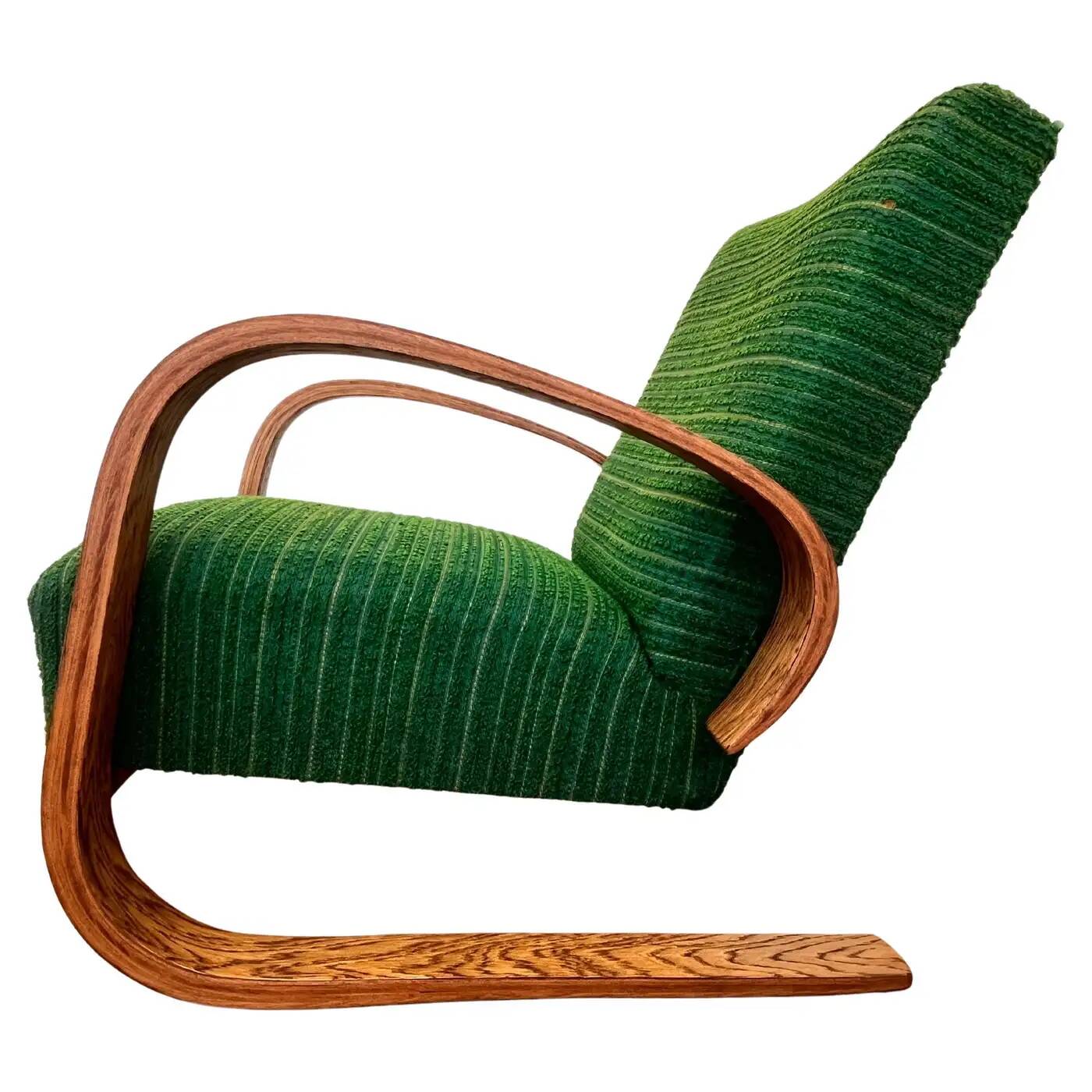 1940s Rare Miroslav Navratil armchair in Alvar Aalto style - Czechoslovakia