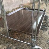 Folding serving table