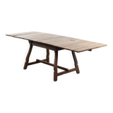 Antique Swiss extendable dining table made of oak from the mid-19th century