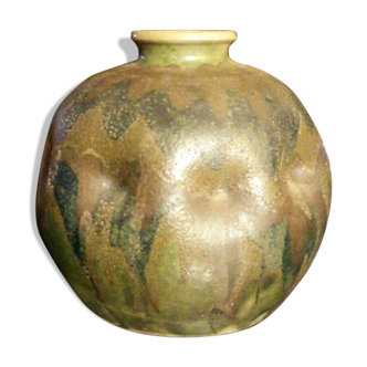 Vase ceramic ball Antoine Bompard circa 1900