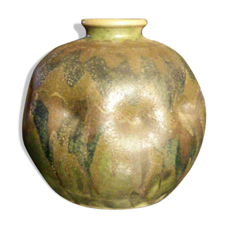 Vase boule en céramique Antoine Bompard circa 1900