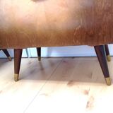 Pair of bedside tables with compass feet / vintage 50s-60s