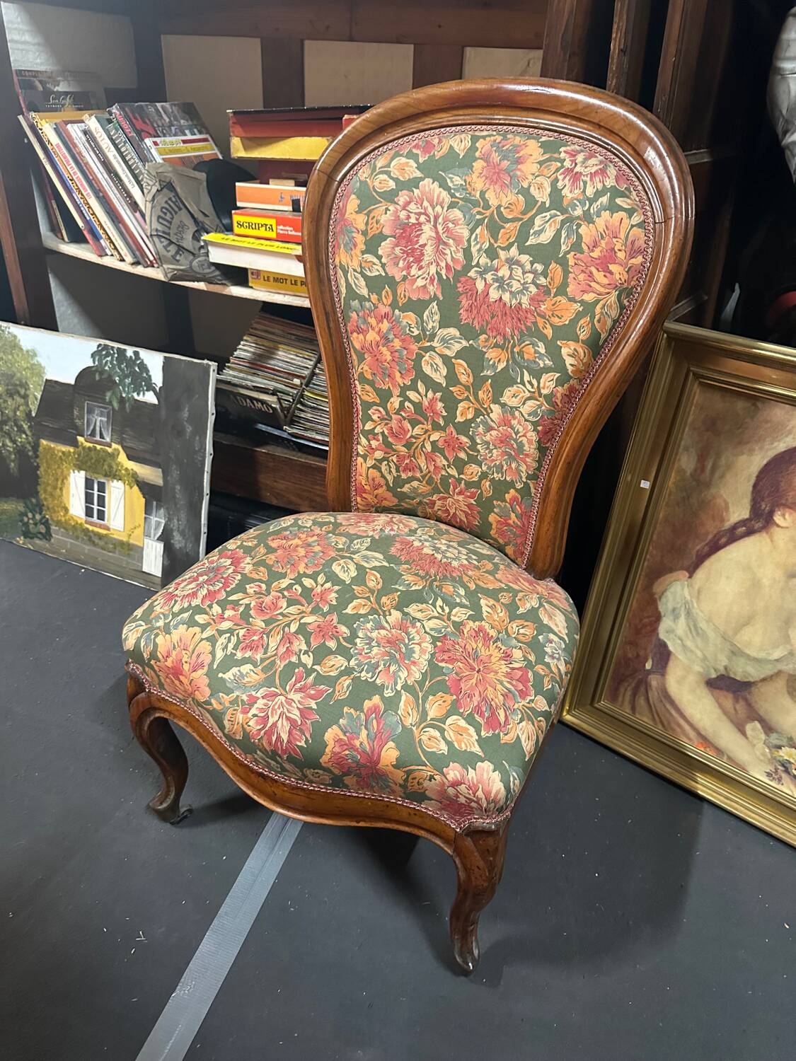 Fireplace armchair