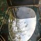 Wall-mounted coat rack with vintage 50s mirror