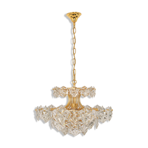 Lustre, laiton et cristal