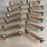 Set of 12 cat knife holders