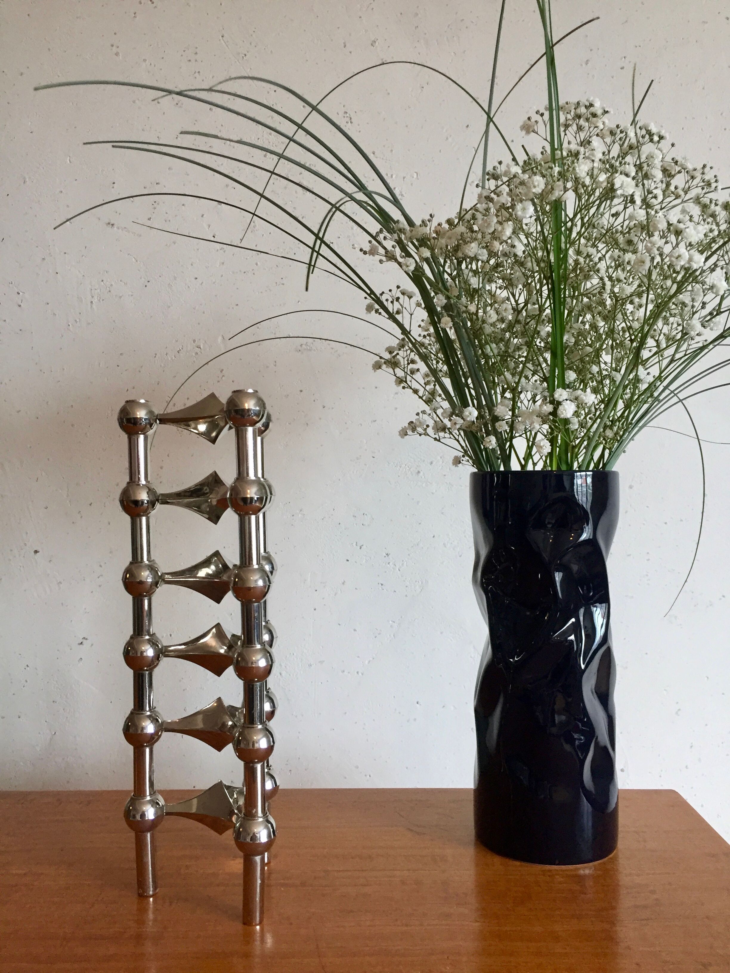 Set of 6 Nagel Stoff candlesticks years 70