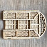 Vintage rattan and bamboo shelves