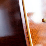 Vintage wooden weimar table clock made by germany, 1960s