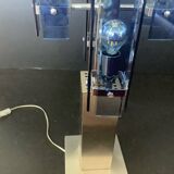 Veca Fontana Arte Italy Blue Vintage 70s Chandelier Transformed Lamp