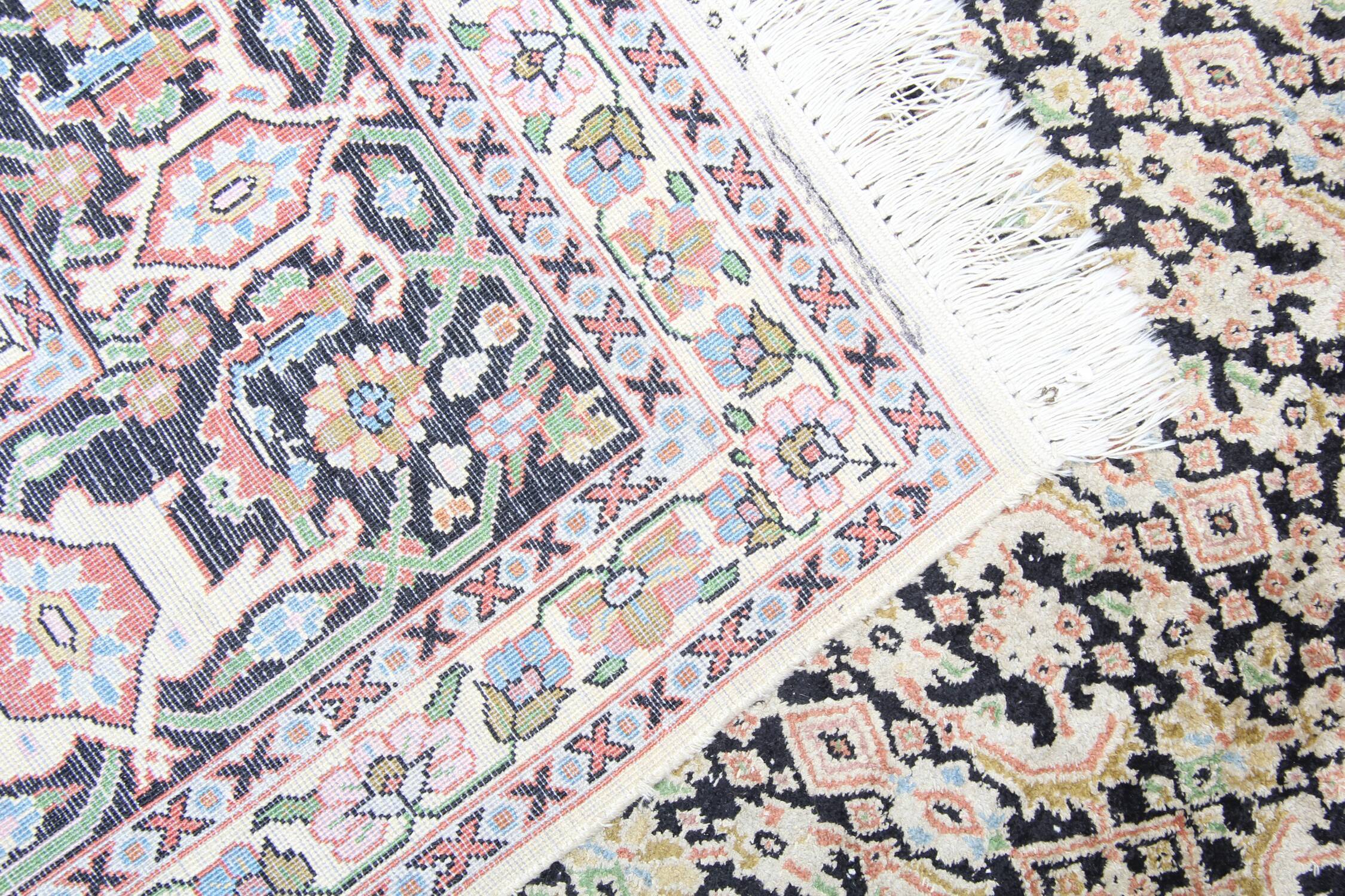 Oriental pakistani area rug orange wool carpet- 135x185cm