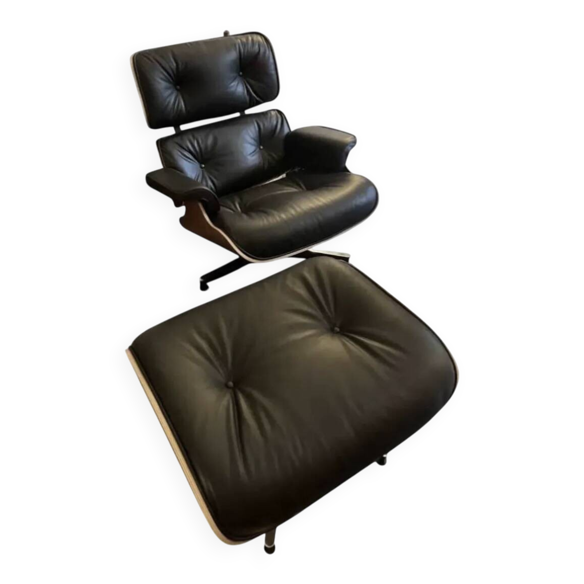Fauteuil et ottoman Charles et ray eames