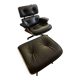Fauteuil et ottoman Charles et ray eames