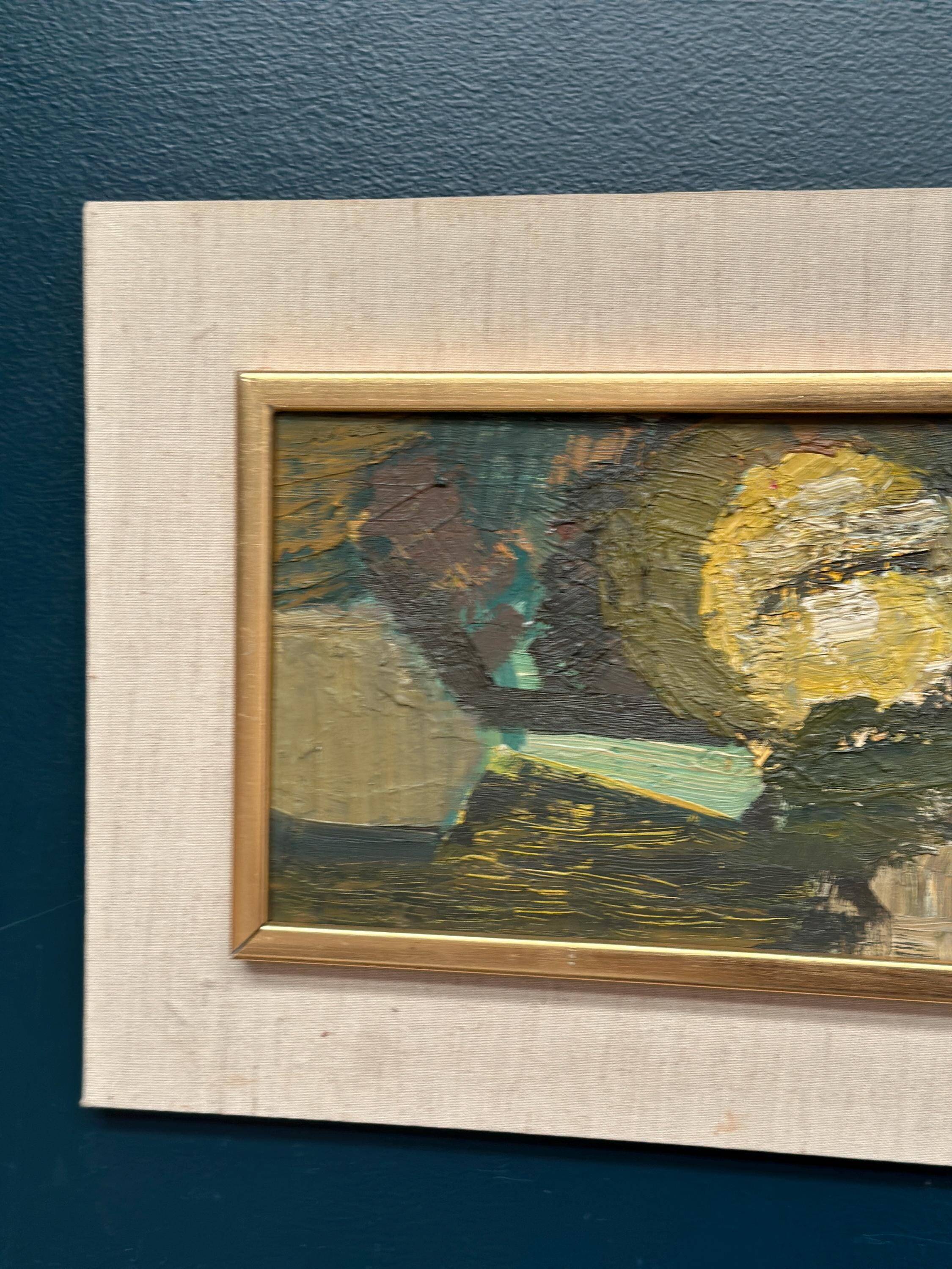 Original Oil on Swedish Panel - "Abstract" by Ragnar Godin - Signed - Dated 1968 - Framed