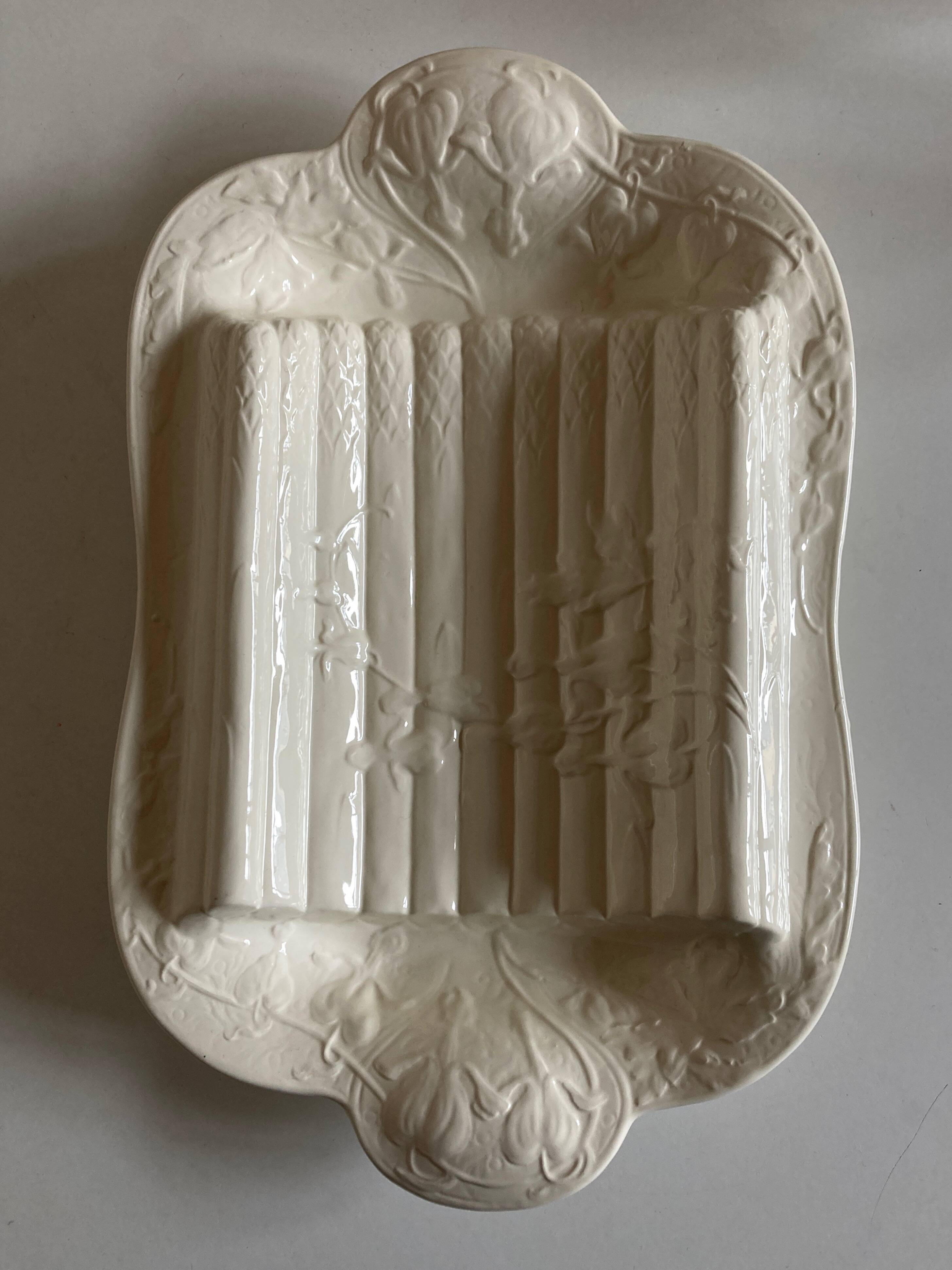 St. Clément ivory ironstone asparagus dish