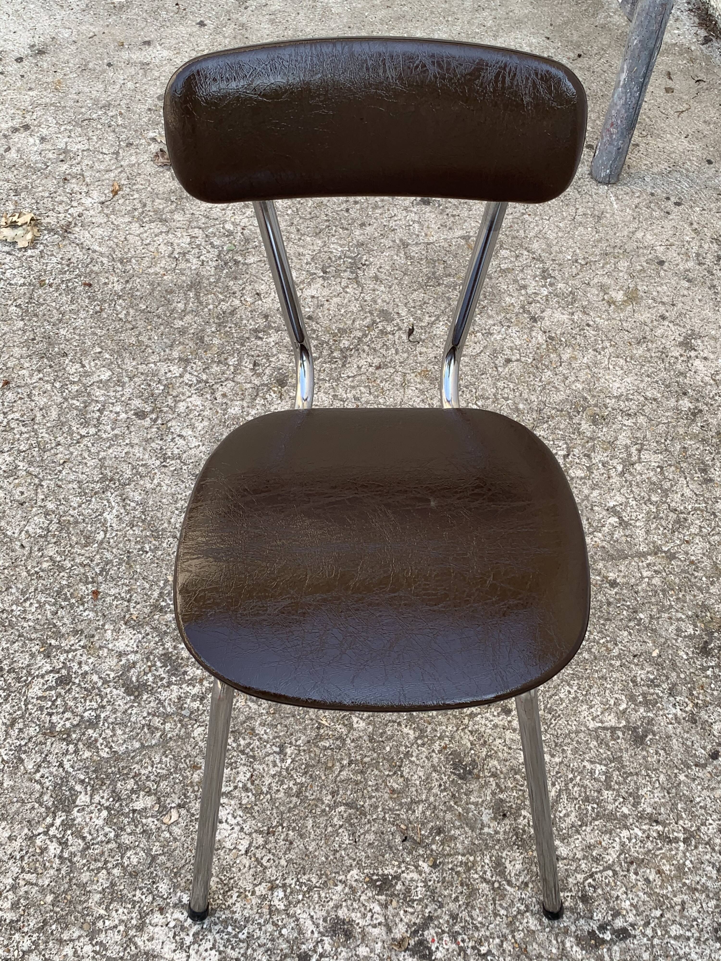 Chairs skaï and chrome 1970