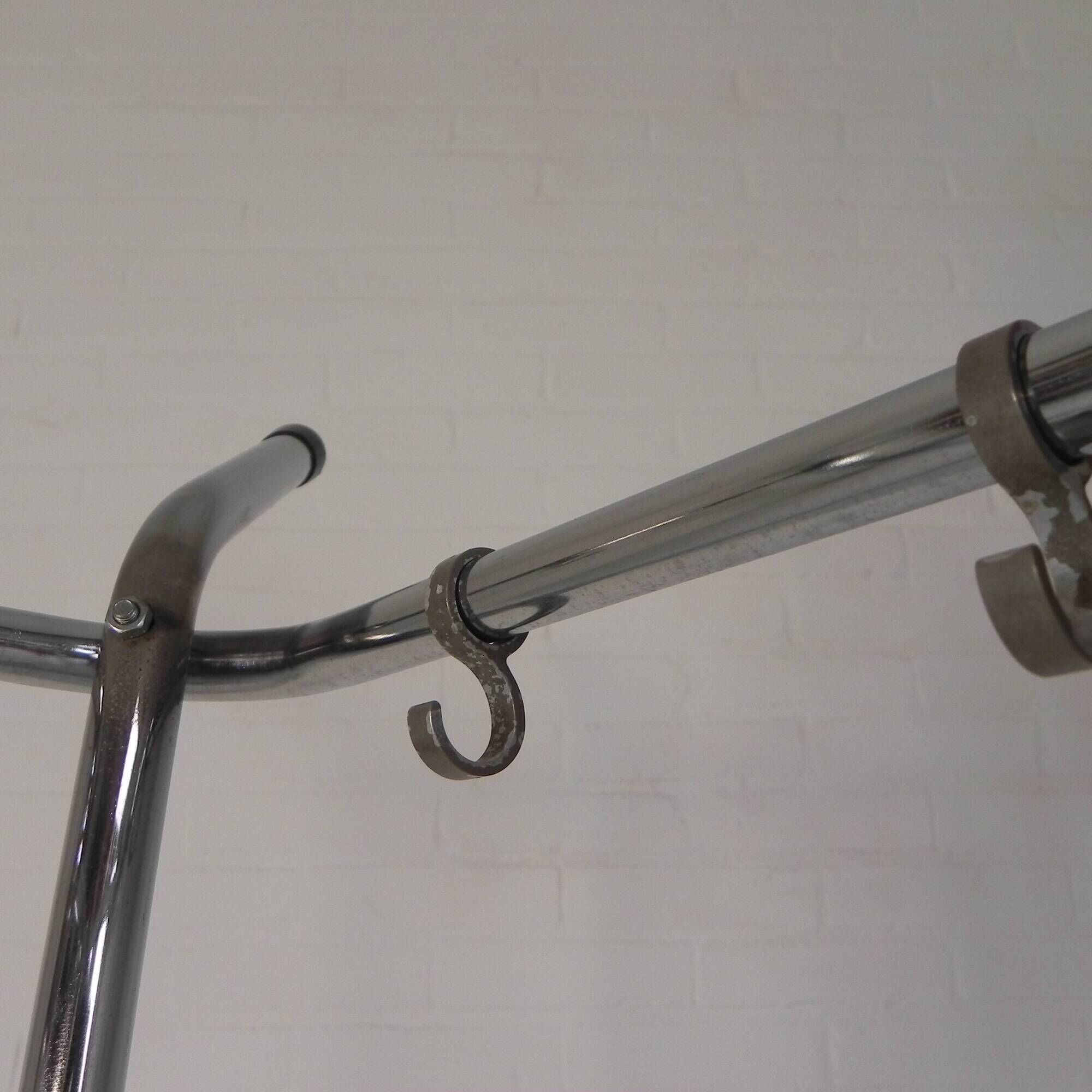 Freestanding Tubax coat rack with 4 tubes and 12 hooks, 1950s