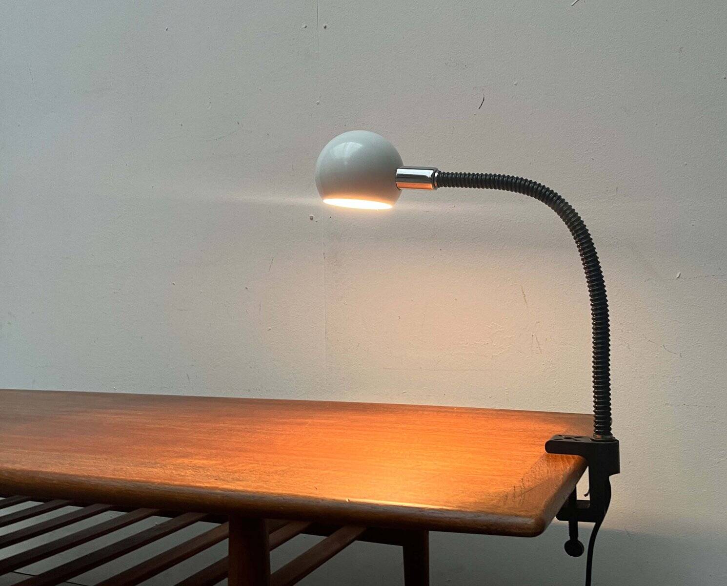 Cobra Snake clamp table lamp from the space age, 1970s