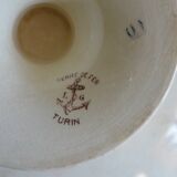 Coupe à fruits grand modèle de la faïencerie Clarefontaine, LG, collection Turin.